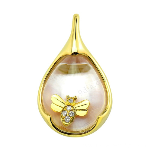 Diamond gold heart pendant Gold Pendant charm pendant